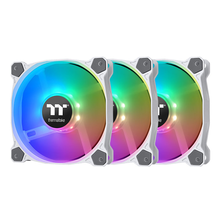 Pure 12 ARGB Sync水冷排風扇主機板連動TT Premium 頂級版 (三顆包)-白色