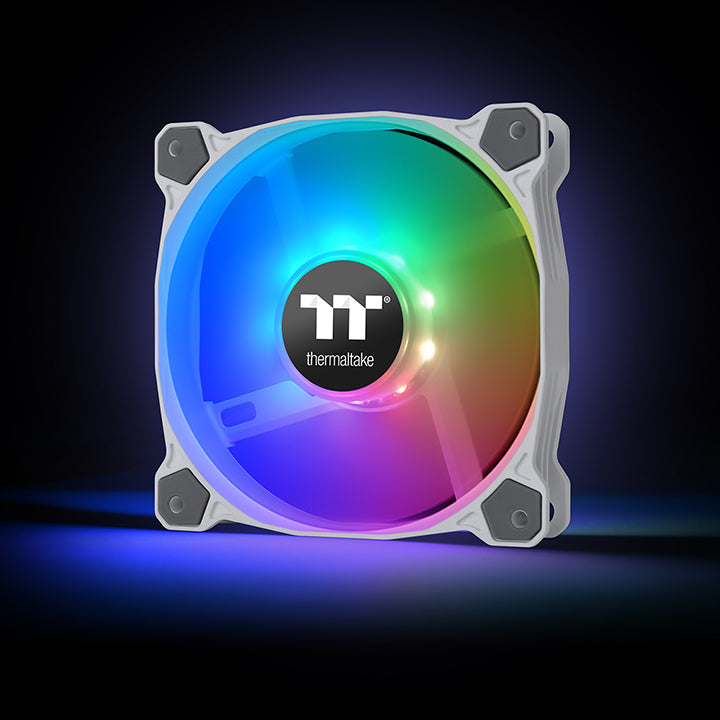 Pure 12 ARGB Sync水冷排風扇主機板連動TT Premium 頂級版 (三顆包)-白色