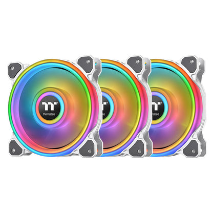 Riing Quad 14 RGB 水冷排風扇TT Premium頂級版 (三顆風扇包裝) - 白色