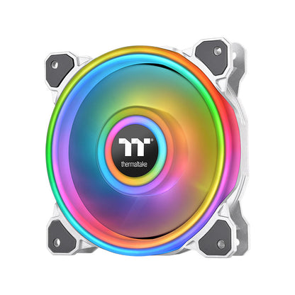 Riing Quad 14 RGB 水冷排風扇TT Premium頂級版-單顆風扇包裝 (不含控制盒) - 白色