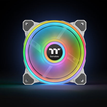 Riing Quad 14 RGB 水冷排風扇TT Premium頂級版 (三顆風扇包裝) - 白色
