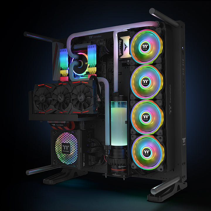 Riing Quad 14 RGB 水冷排風扇TT Premium頂級版-單顆風扇包裝 (不含控制盒) - 白色