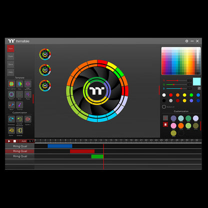 Riing Quad 12 RGB 水冷排風扇TT Premium頂級版-單顆風扇包裝 (不含控制盒)