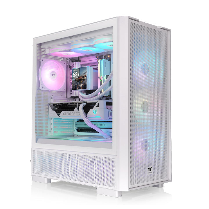 鋼煉 S380 TG ARGB 中直立式機殼 雪白版