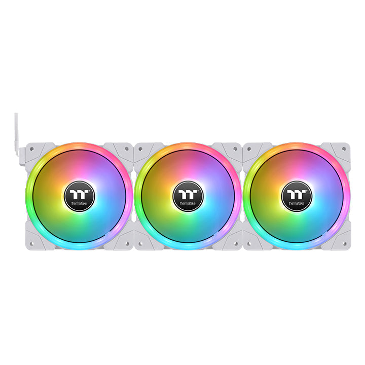 耀影SWAFAN EX12 RGB系統散熱風扇TT Premium頂級版 (三顆包) – 白色