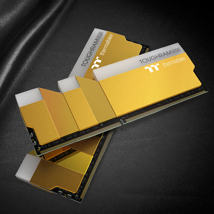 鋼影TOUGHRAM RGB記憶體  DDR4 3600MHz 16GB (8GB x2)-尊爵金