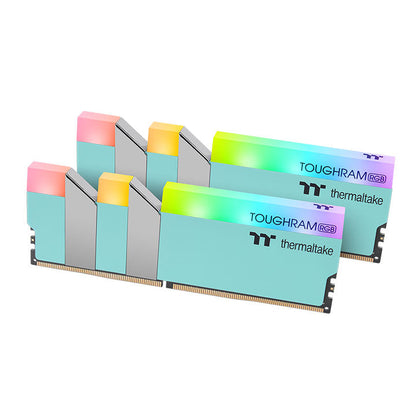 鋼影TOUGHRAM RGB記憶體  DDR4 3600MHz 16GB (8GB x2)-松石綠