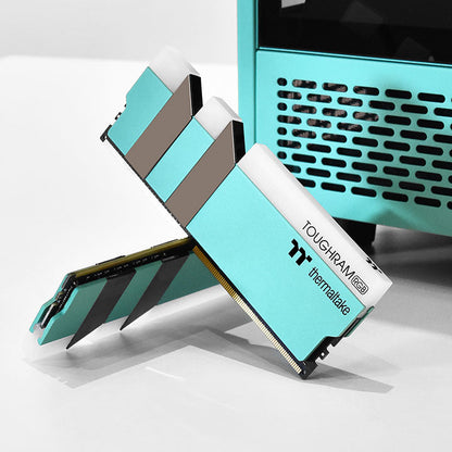 鋼影TOUGHRAM RGB記憶體  DDR4 3600MHz 16GB (8GB x2)-松石綠