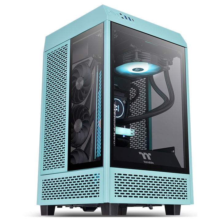 透視 The Tower 100 全景直立式迷你機殼 松石綠