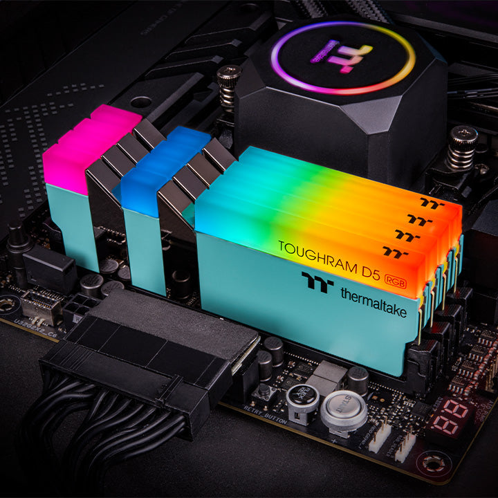 鋼影TOUGHRAM RGB D5 Memory DDR5 5600MT/s 32GB (16GB x2) – 松石綠