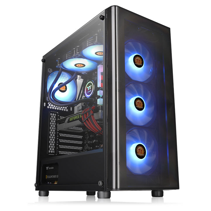 鋼粹 V200 TG RGB強化玻璃中直立式機殼