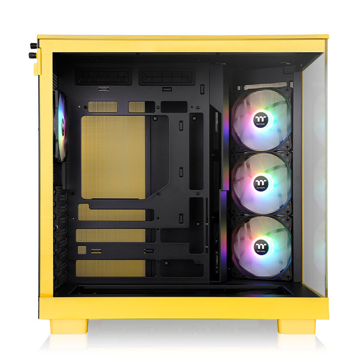 光透View 380 XL TG ARGB 強化玻璃中直立式機殼 蜂芒黃