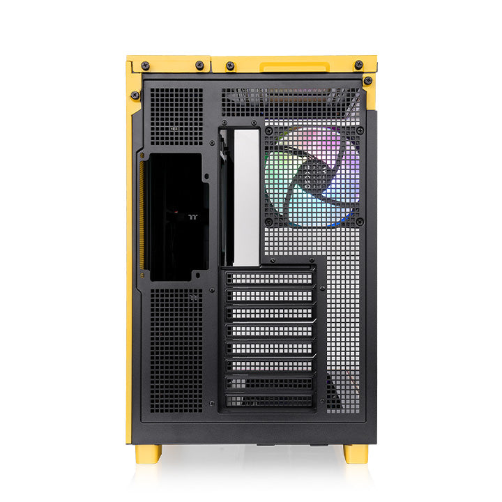 光透View 380 XL TG ARGB 強化玻璃中直立式機殼 蜂芒黃