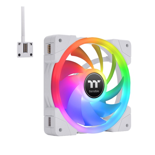 耀影SWAFAN EX14 RGB系統散熱風扇TT Premium頂級版 (三顆包) – 白色