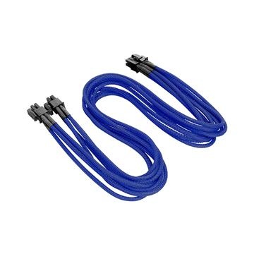6+2Pin PCI-E單編織網線材 – 藍色