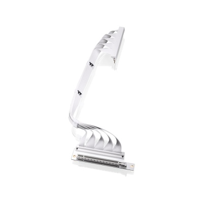 PCI-E 4.0延長線 400mm 90° 配備雙垂直轉接器 雪白版