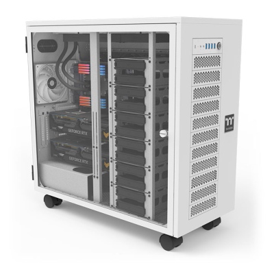 AX700 TG強化玻璃超級電腦機殼 雪白版