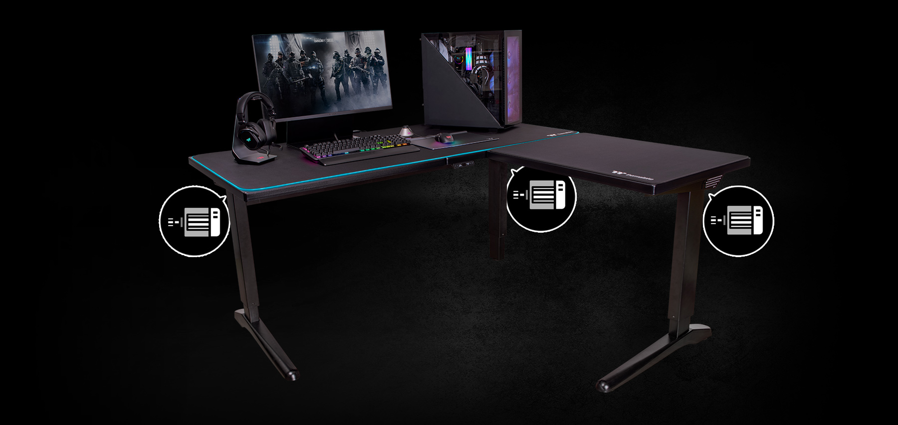 Thermaltake - Best RGB Gaming Desk